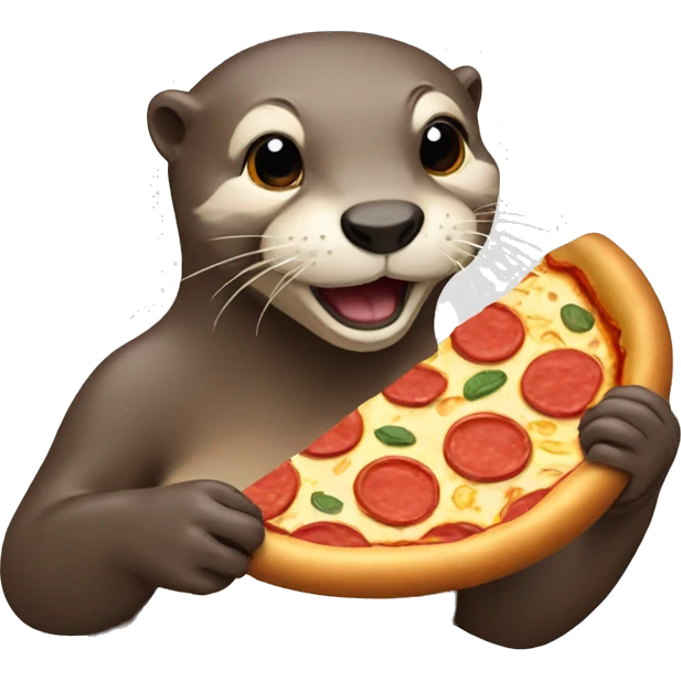 otter eating pizza emoji
