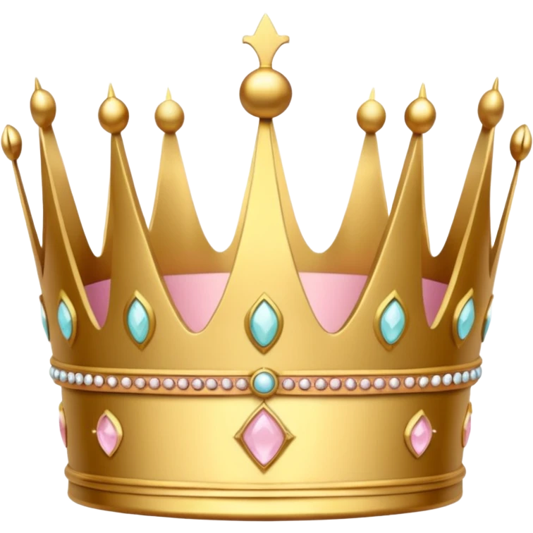 Pink Pastel & Gold Crown emoji