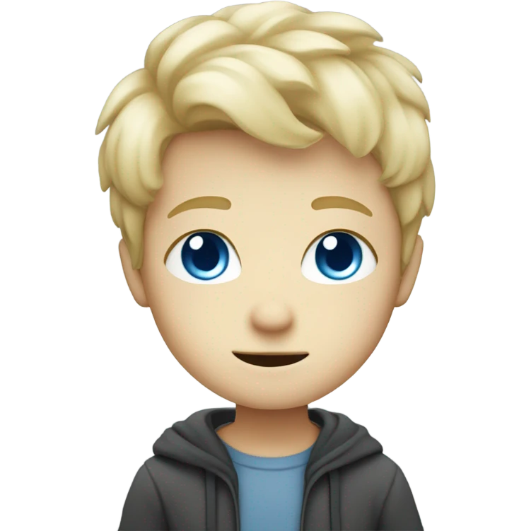 Adorable chibi Blond boy with blue eyes emoji