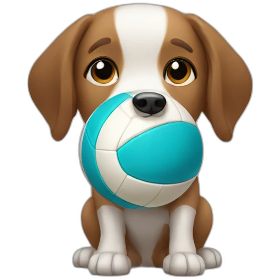 Dog playing volleyball  emoji
