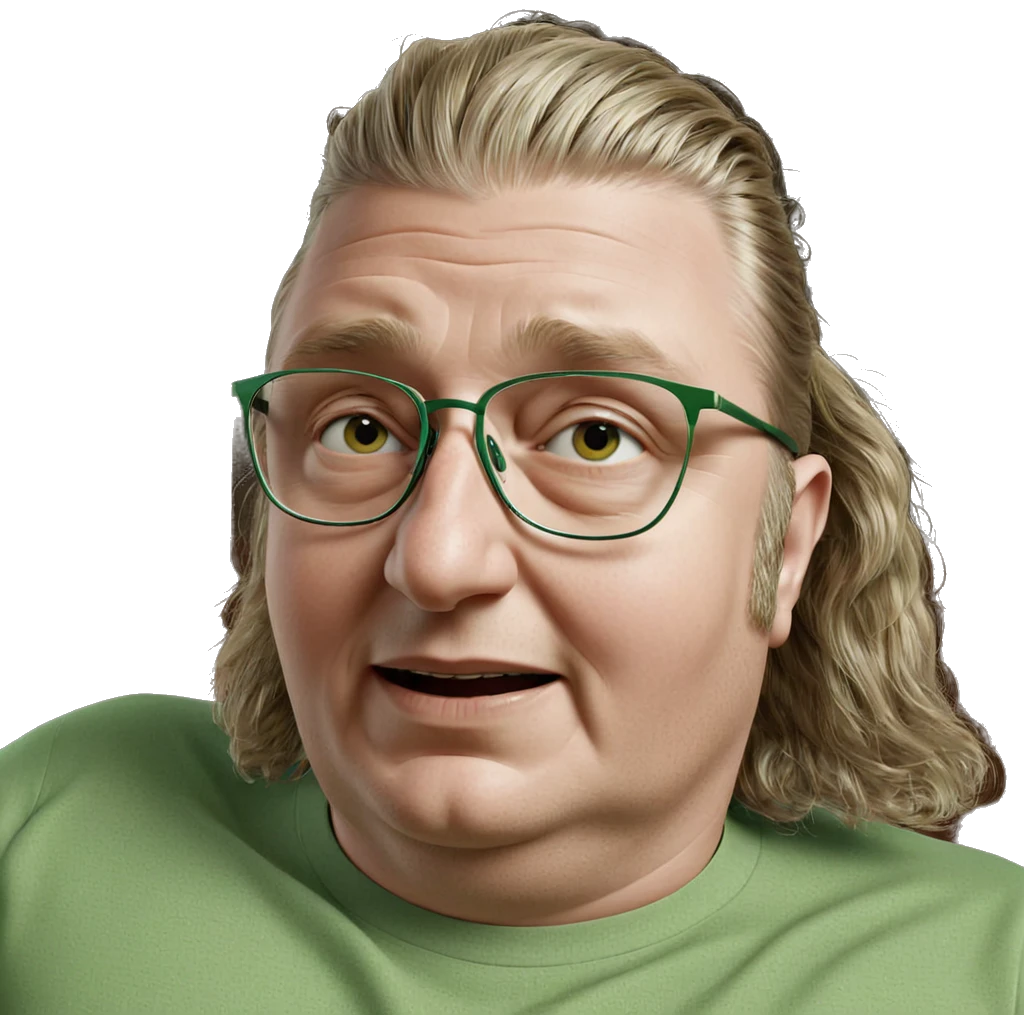 hipster boy in green shirt emoji