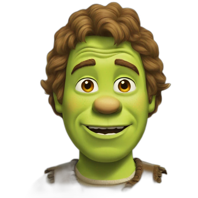 shrek as rick astleu emoji