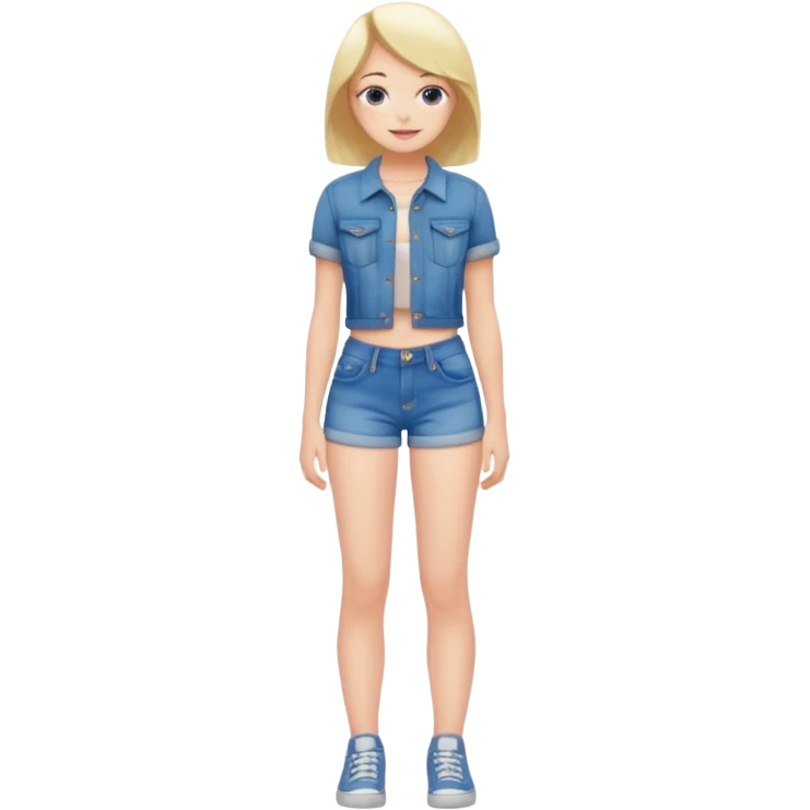 Full body Naked girl showing butt emoji