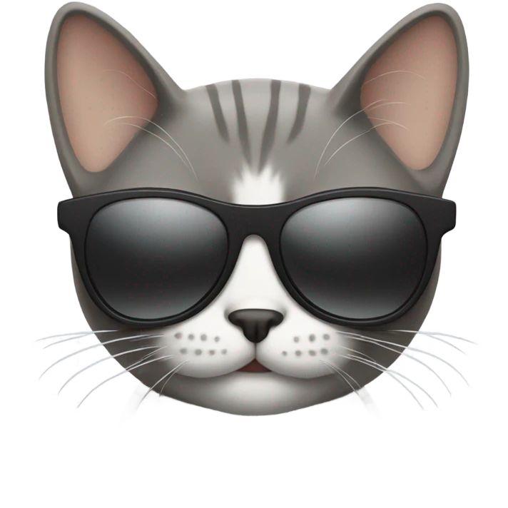 Cat with sunglasses emoji