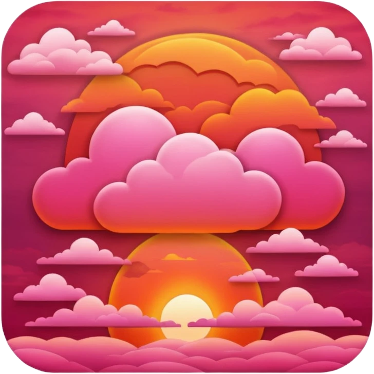 red cloudy sunset emoji