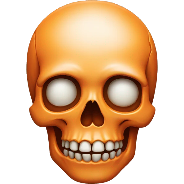 skull in orange emoji