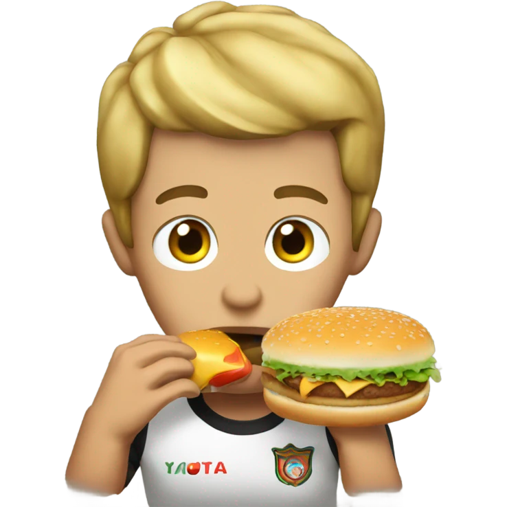 Cristiano eating burger emoji