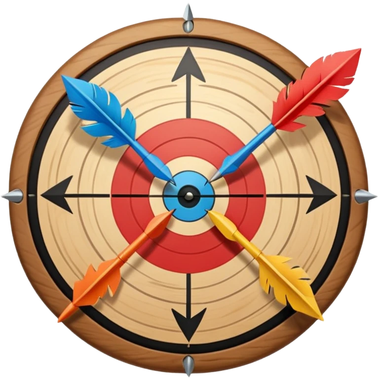 3 arrows at the center of a target emoji