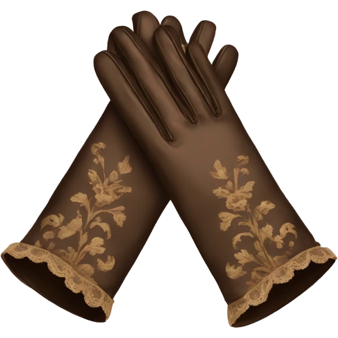 brown rococo gloves emoji