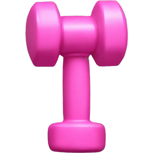 Pink dumbbell emoji