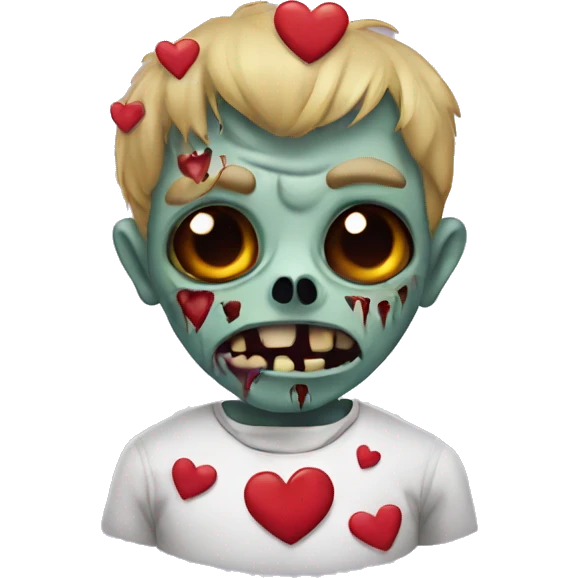 Zombie with hearts emoji