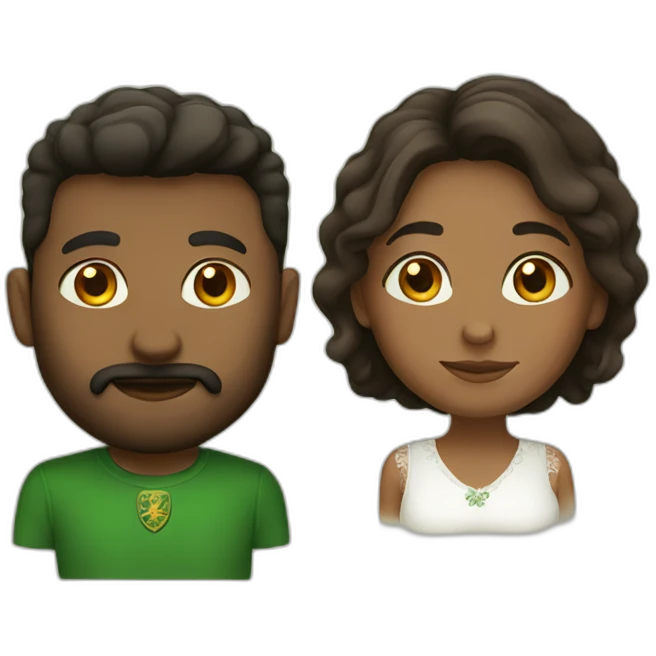 irish/colombian couple emoji