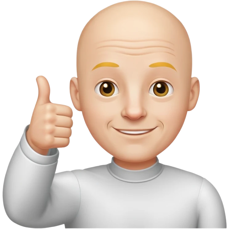 bald man thumbs up emoji