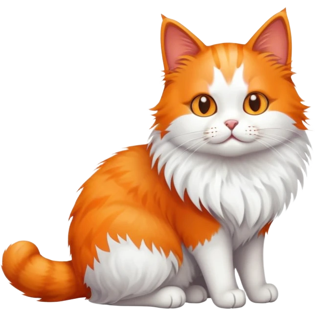 Cat cut in half emoji