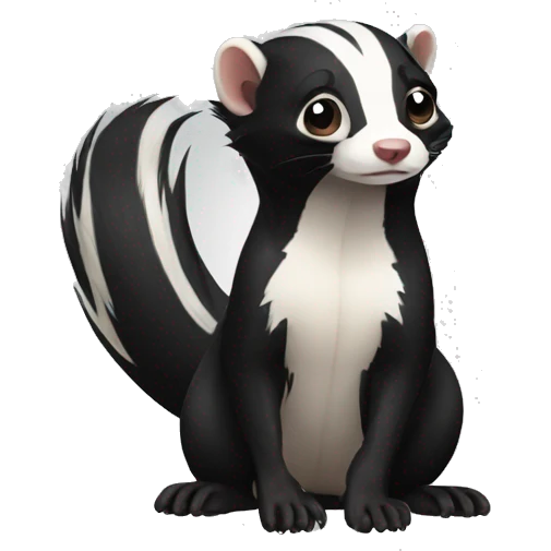 skunk-ferret full-body emoji