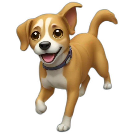 Dog surfing emoji