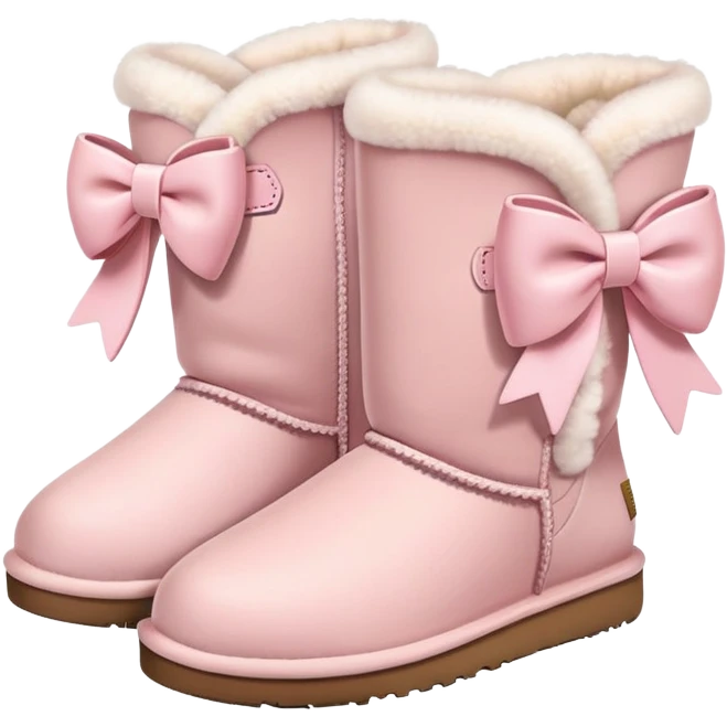 uggs with pale pink bows emoji