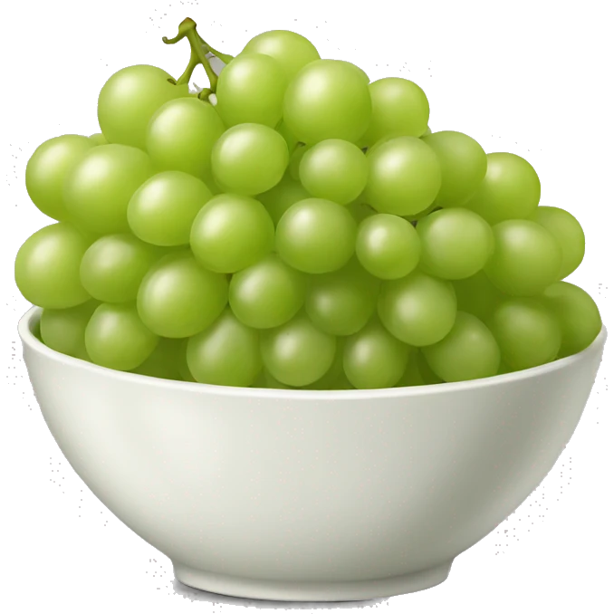 A bowl of green grapes emoji