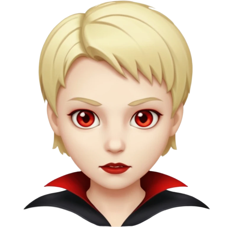 vampire with blonde short hair  emoji
