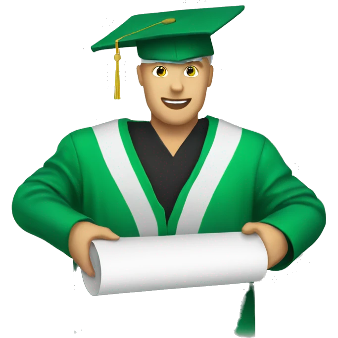 Green diploma  emoji