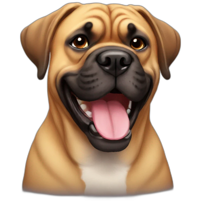bullmastiff smile emoji