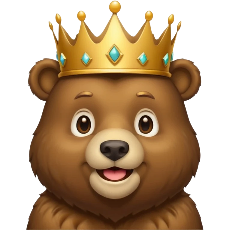bear wearing crown emoji