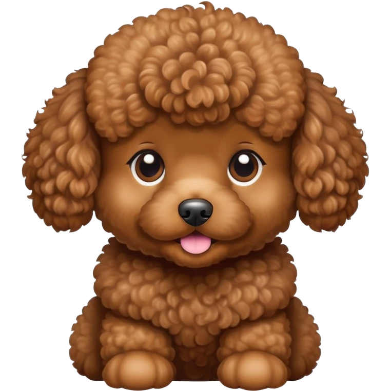 Brown toy poodle emoji
