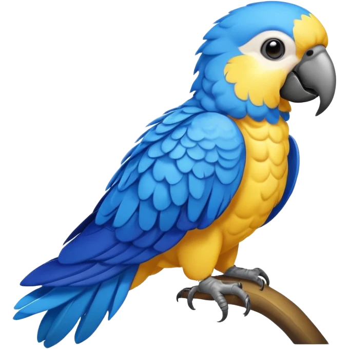 Pappagallo giallo e blu emoji