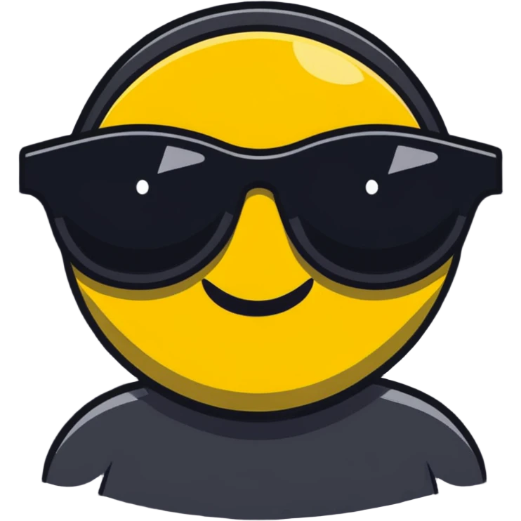 smiling face with star-shaped sunglasses emoji