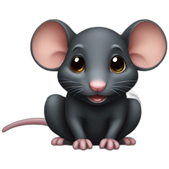 cute black rat emoji