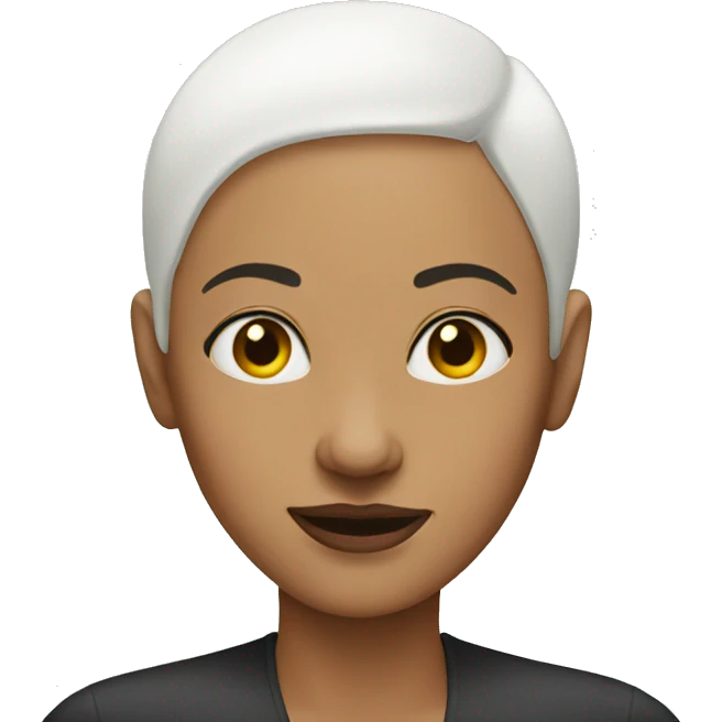 Bald woman with big nose  emoji