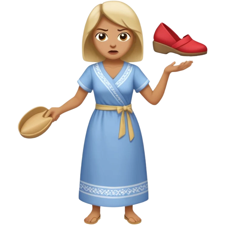 Terlik fırlatan anne emoji