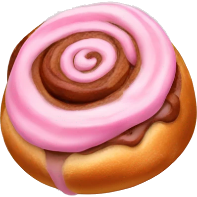 Pink cinnamon roll emoji