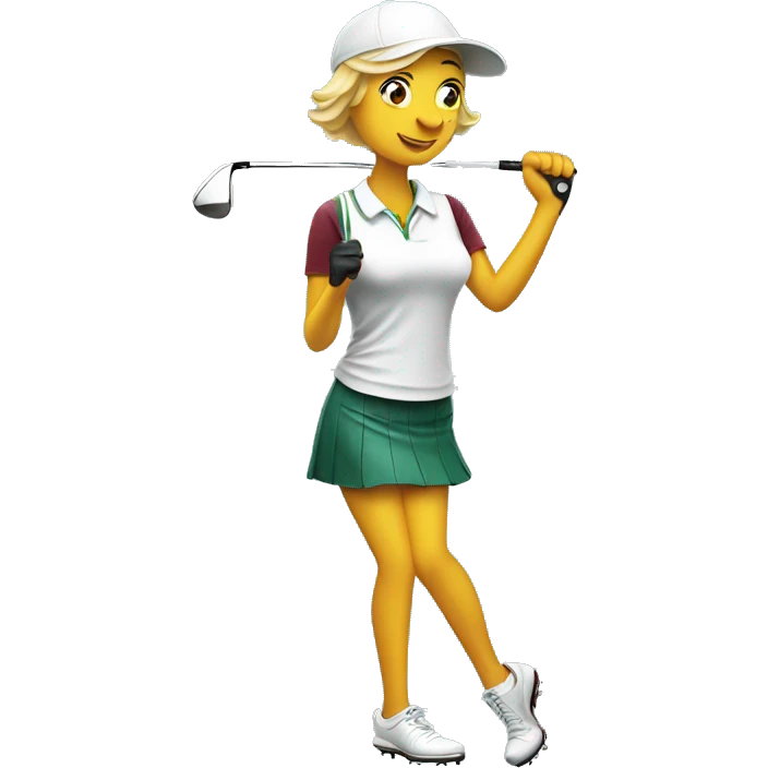 Funny woman golfer emoji