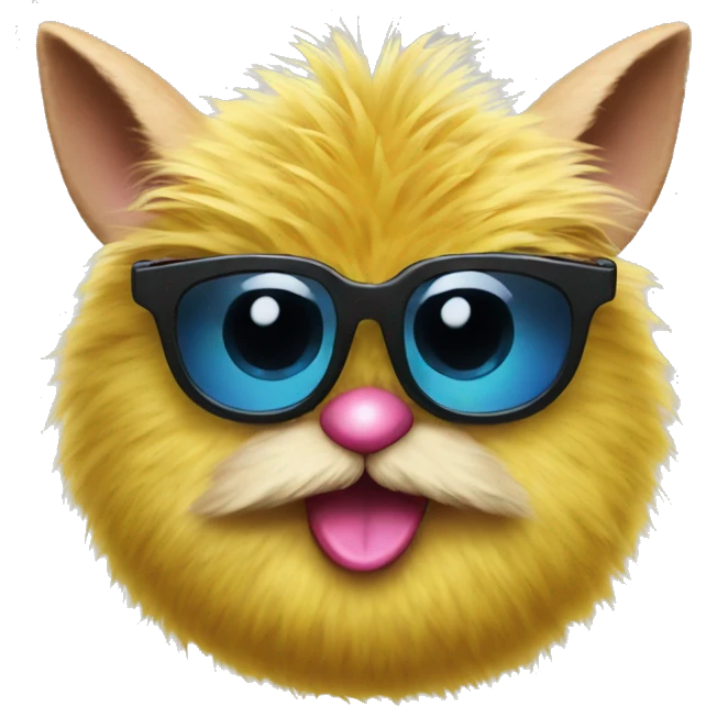 Furby wearing sunglasses emoji