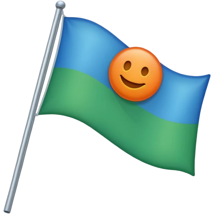 Emoji de drapeau avec les couleurs suivante : 🟦🟧🟩⚪️ plus clair le vert et oublie pas le blanc  emoji