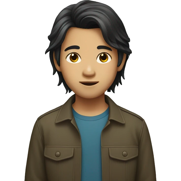 vietnamese boy with mid length hair emoji