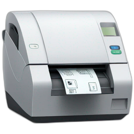 thermal receipt printer. emoji