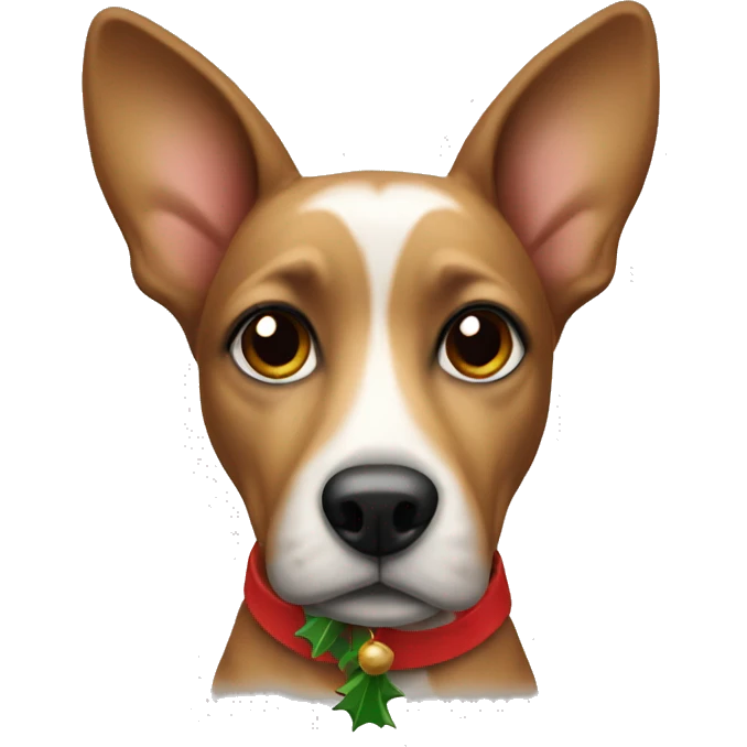 Christmas dog emoji