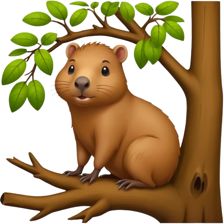 Capybara in a tree emoji