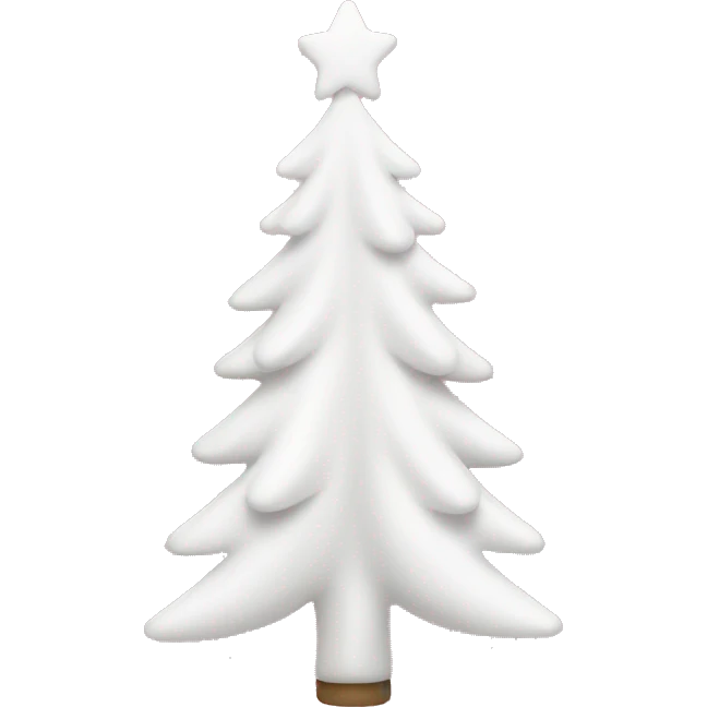 White and pink Christmas tree emoji