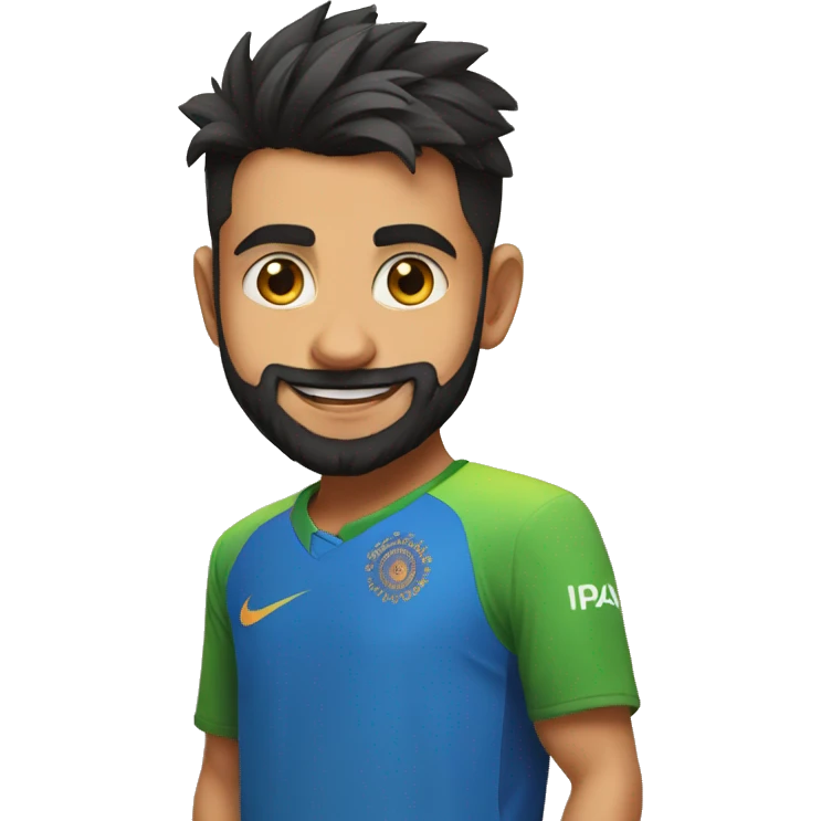 virat with kid emoji