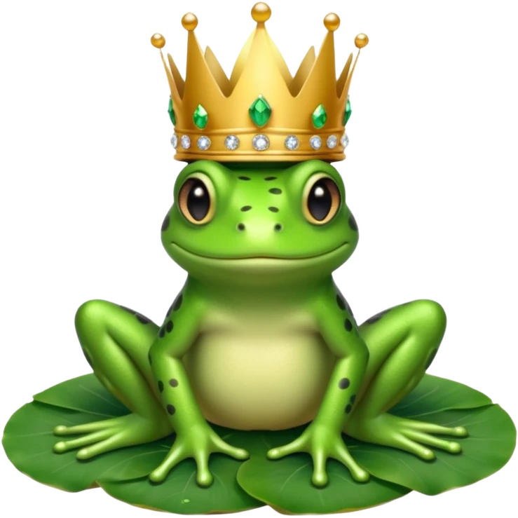 queen frog sitting emoji