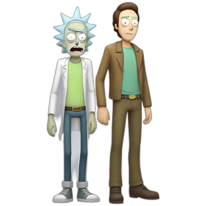 rick and morty together full body emoji