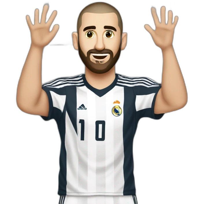 Benzema behind jail emoji