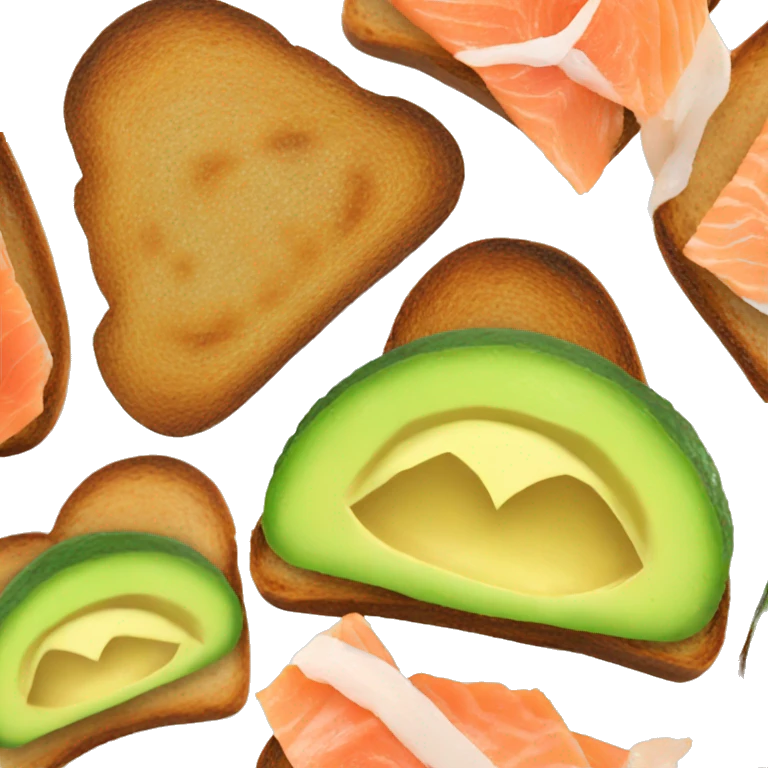 avocado salmon toast emoji