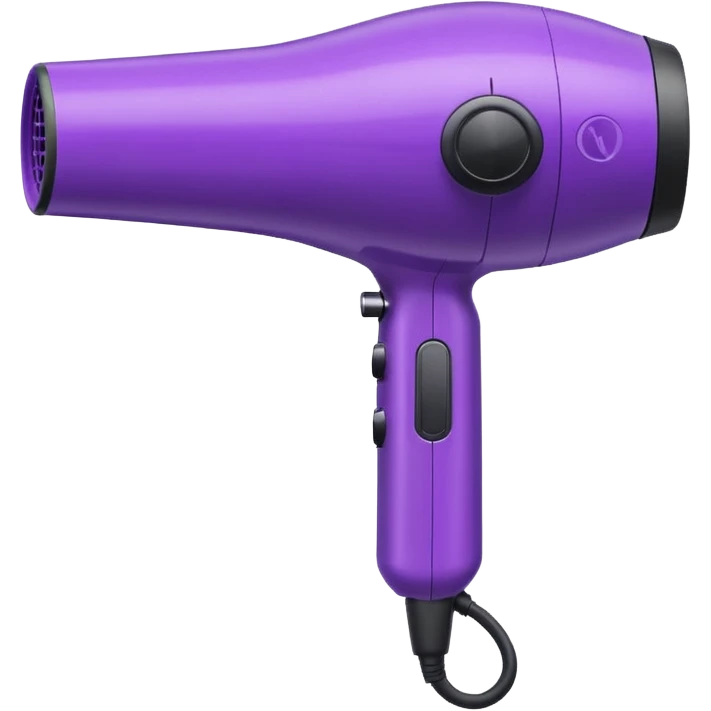 purple hair dryer emoji