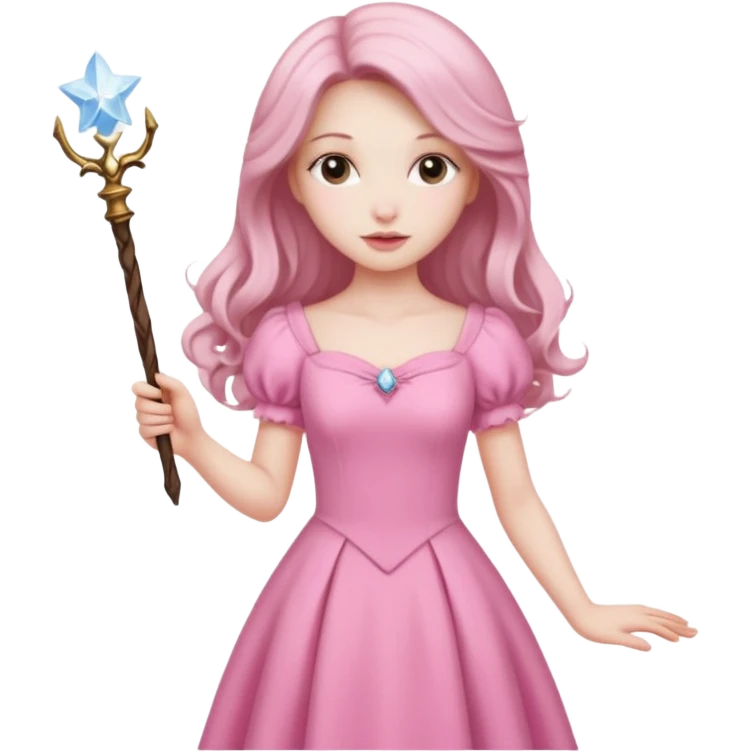 beautiful-haired in pink woman with a wand emoji