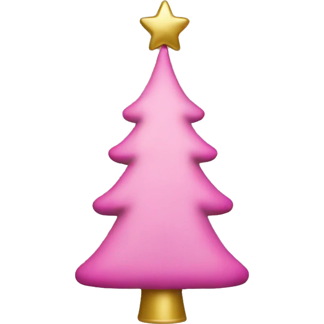 Pink and gold Christmas tree emoji