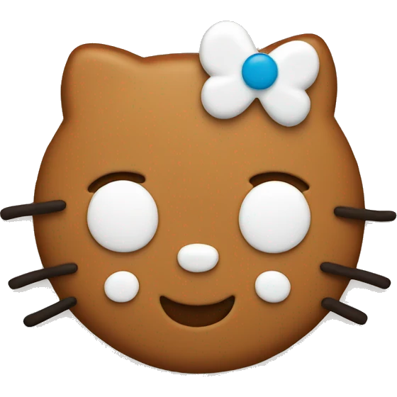Gingerbread hello kitty emoji